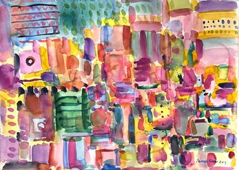 Jerusalem on a Hot Summer Day 57x75 cm 