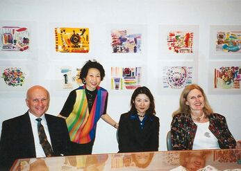 Pamela Silver with Mina Kida owner of Gallery Saka